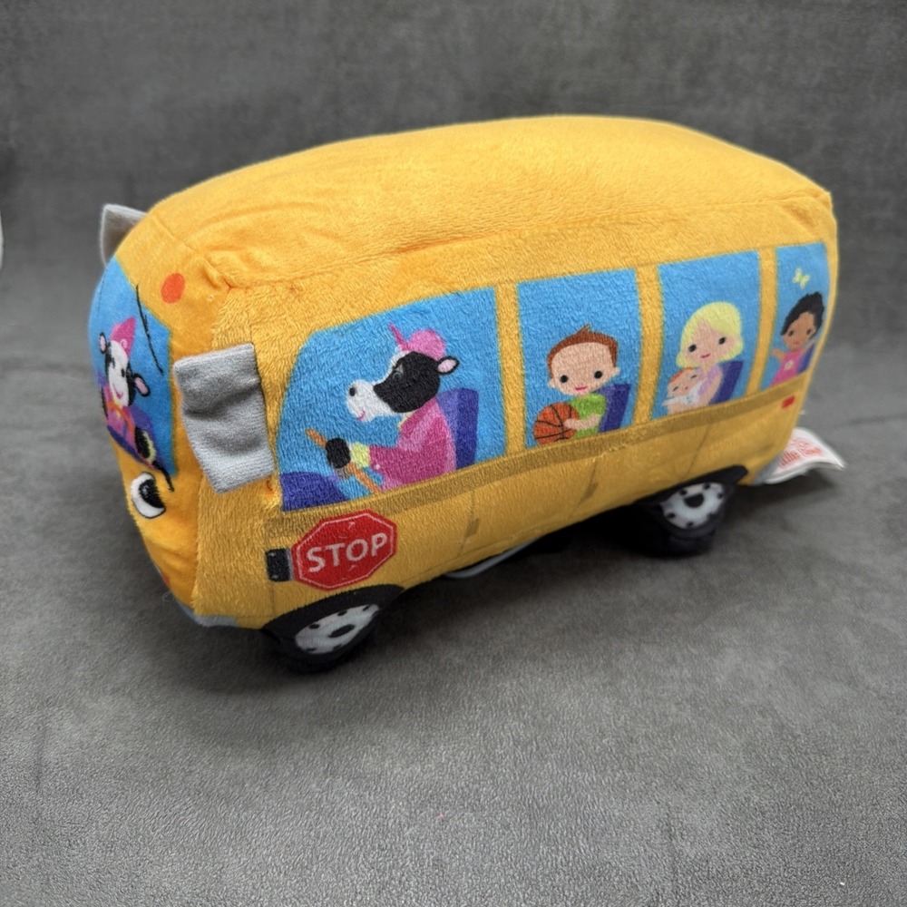 Cuddle Barn Alphabet Wheelie Animated Singing & Bopping Yellow School Bus Plush